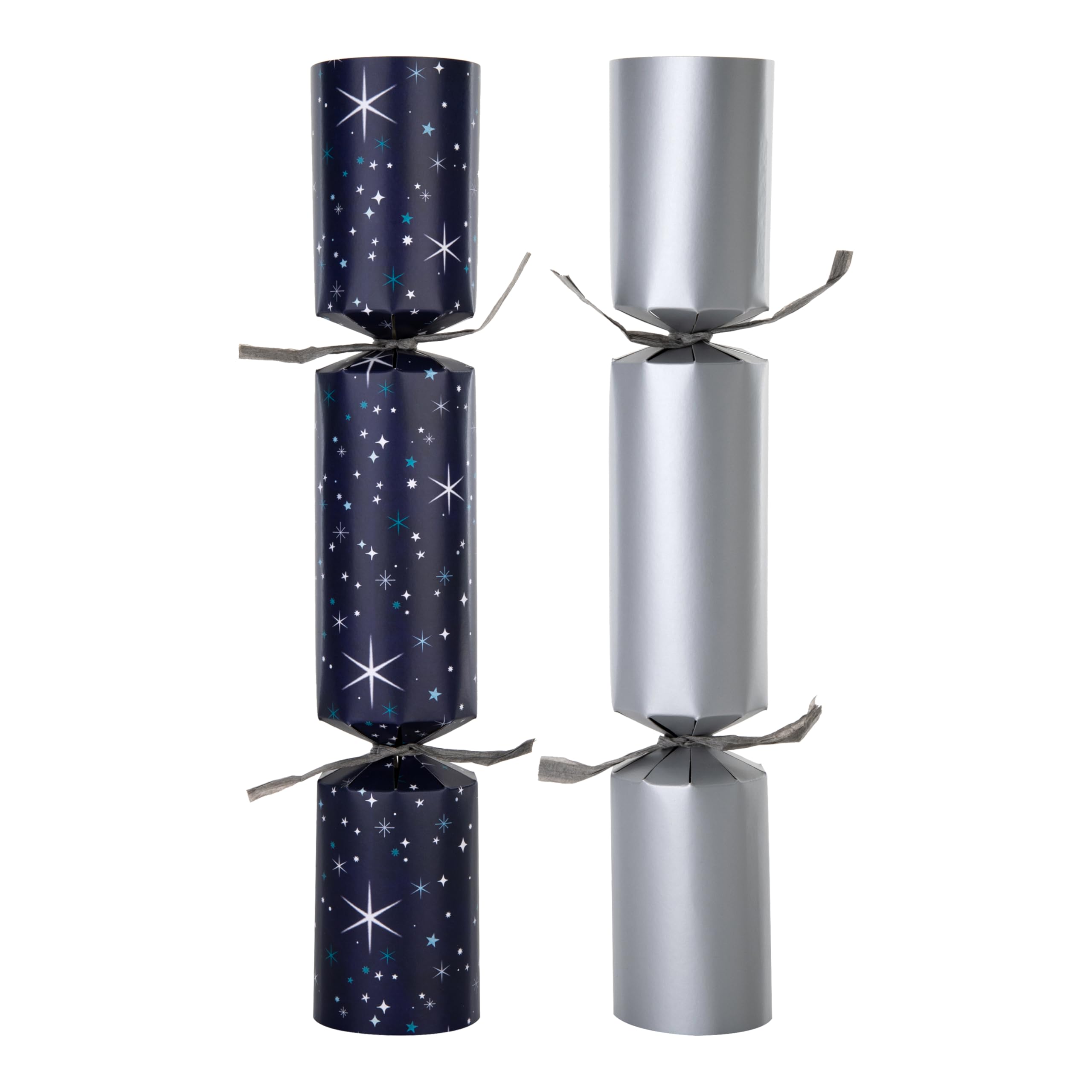 Hallmark Christmas Crackers, 2 Silver & Blue Starry Sky Designs, Pack of 12 in 2 Designs, Snakes & Ladders, Silver & Blue - Image 2