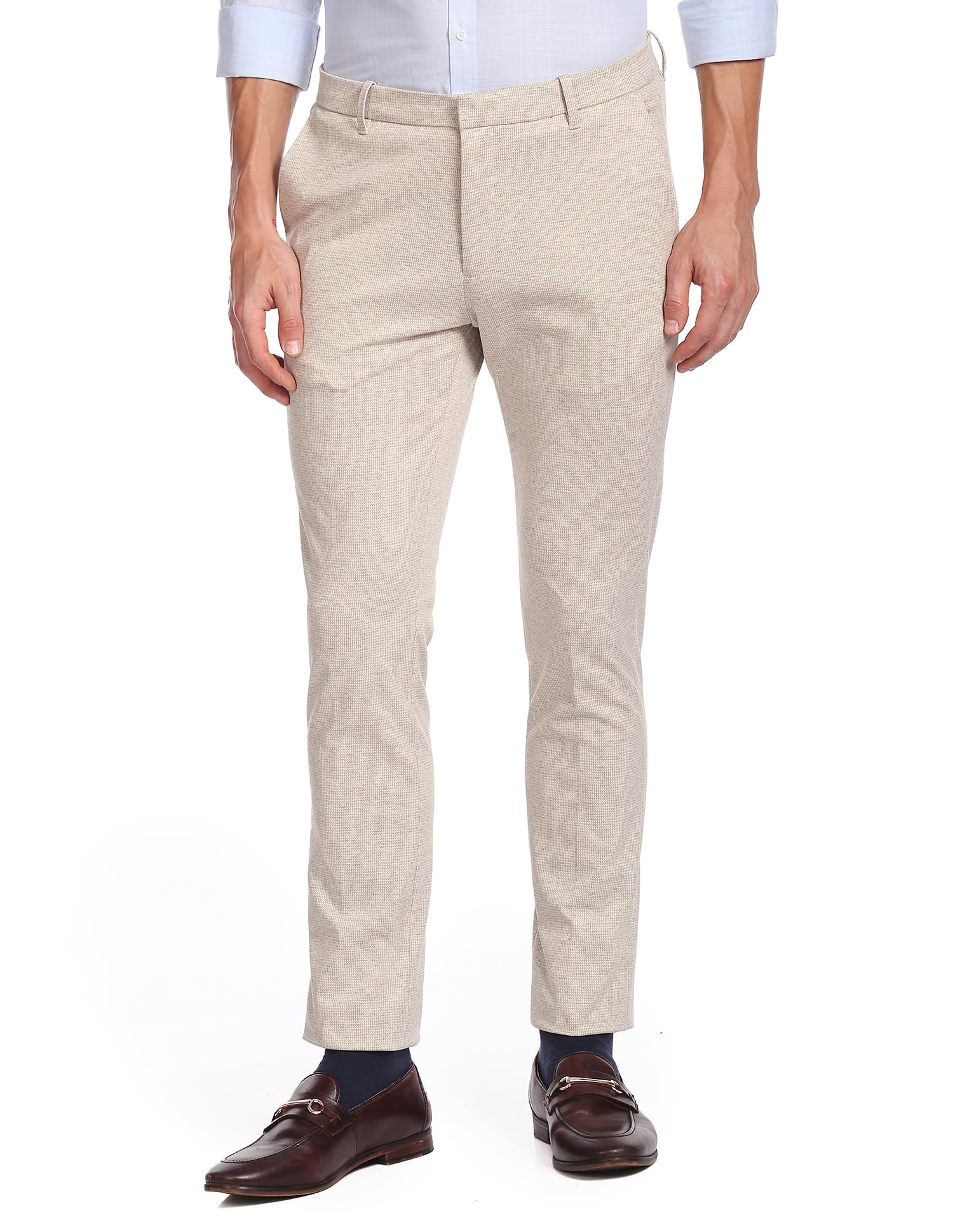 arrow Men Jackson Super Slim Patterned Knit Trousers-picture-14