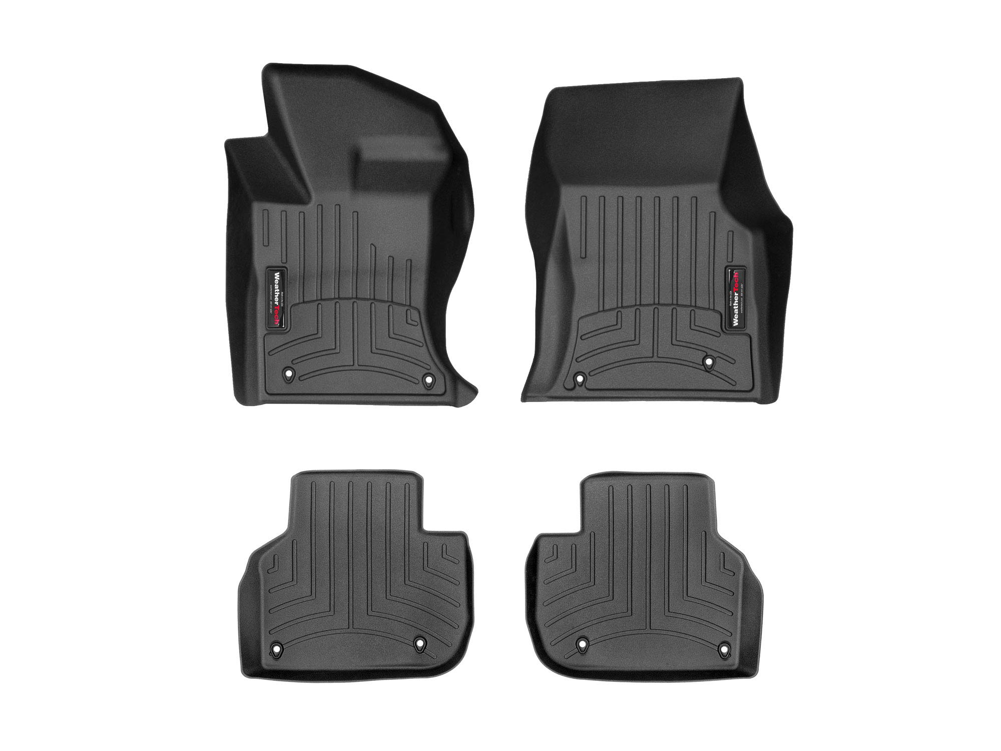 Custom Fit FloorLiners for Jaguar XF - 1st & 2nd Row (4411031-4410032), Black