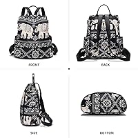 Vista 80 de Mochila impermeable liviana de nailon antirrobo para mujer, Caqui, M