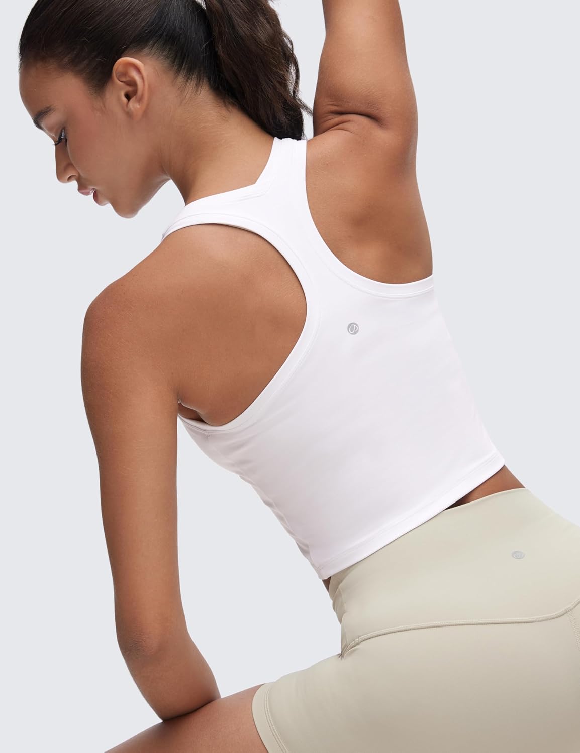 CRZ YOGA Butterluxe Crop Yoga Tank Tops for Women - Workout Athletic Casual Tight Scoop Neck Racerback Sleeveless Shirts - Image 5