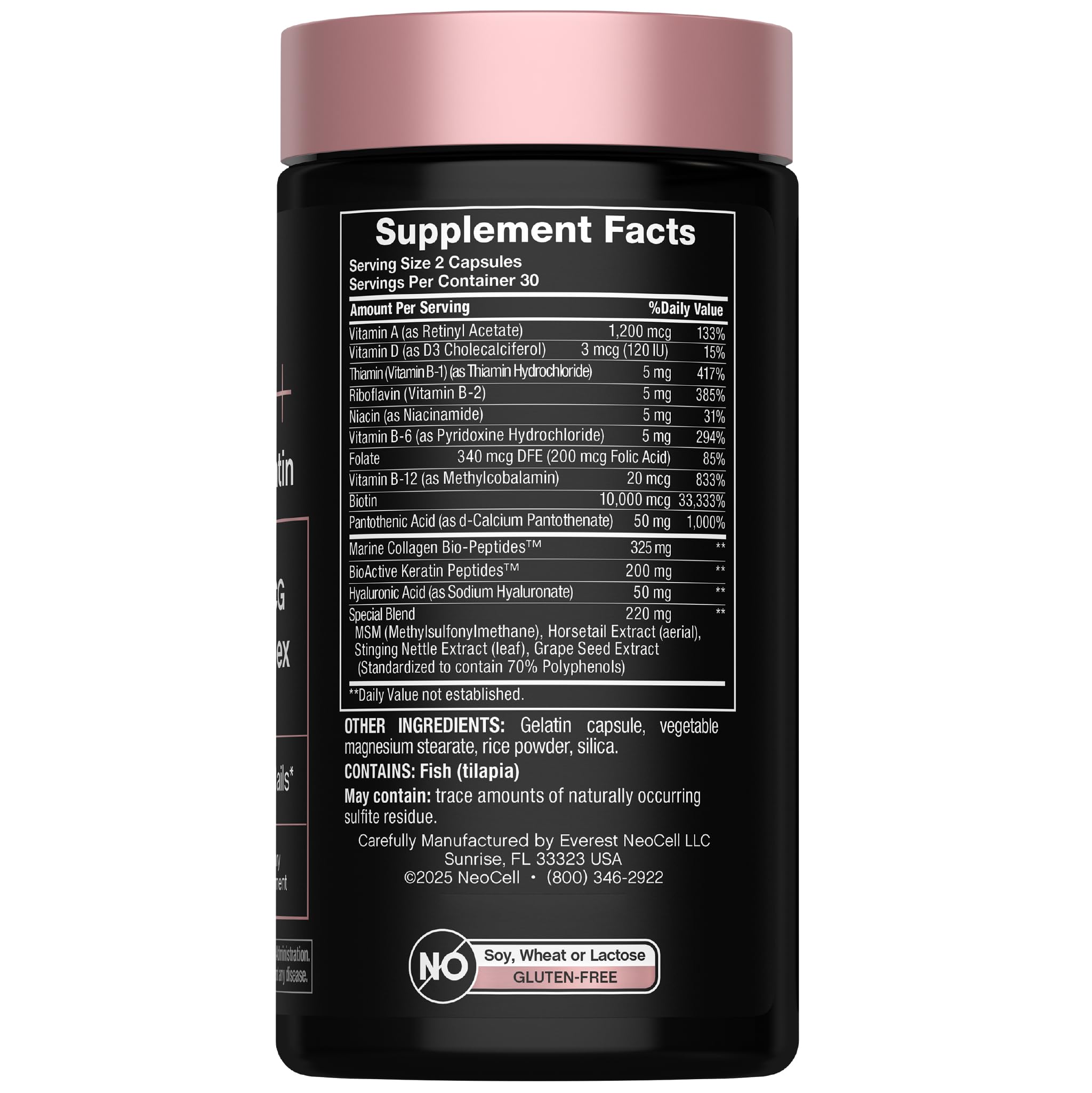 NeoCell Biotin Collagen Keratin Supplement | 80000mcg | 60 Capsules — Amazon image 2