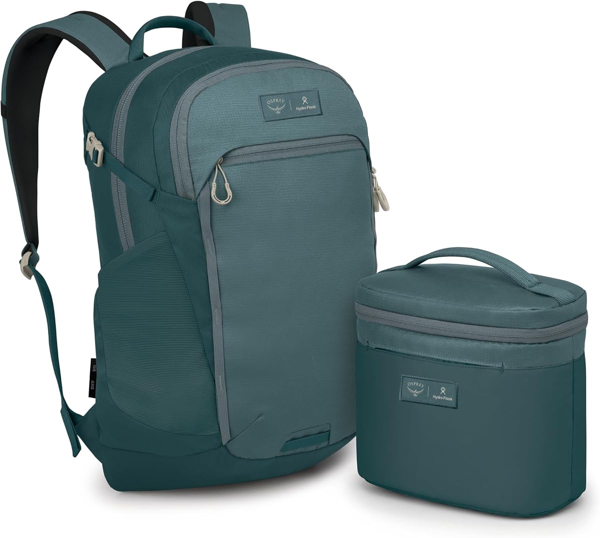 Mochila para portátil Osprey Axis Campus x Bolsa de almuerzo Hydro Flask de 5 litros, OS azul | Mochila de viaje diario, bolso de uso diario, mochila para el campus, transporte para computadora portátil, color azul, tamaño OS