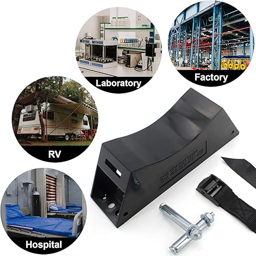 Miniatura 5 de TECWAP Soporte para tanque de propano, soporte para cilindro de gas, soporte de pared de cilindro, cilindro de gas ABS duradero con tornillos y