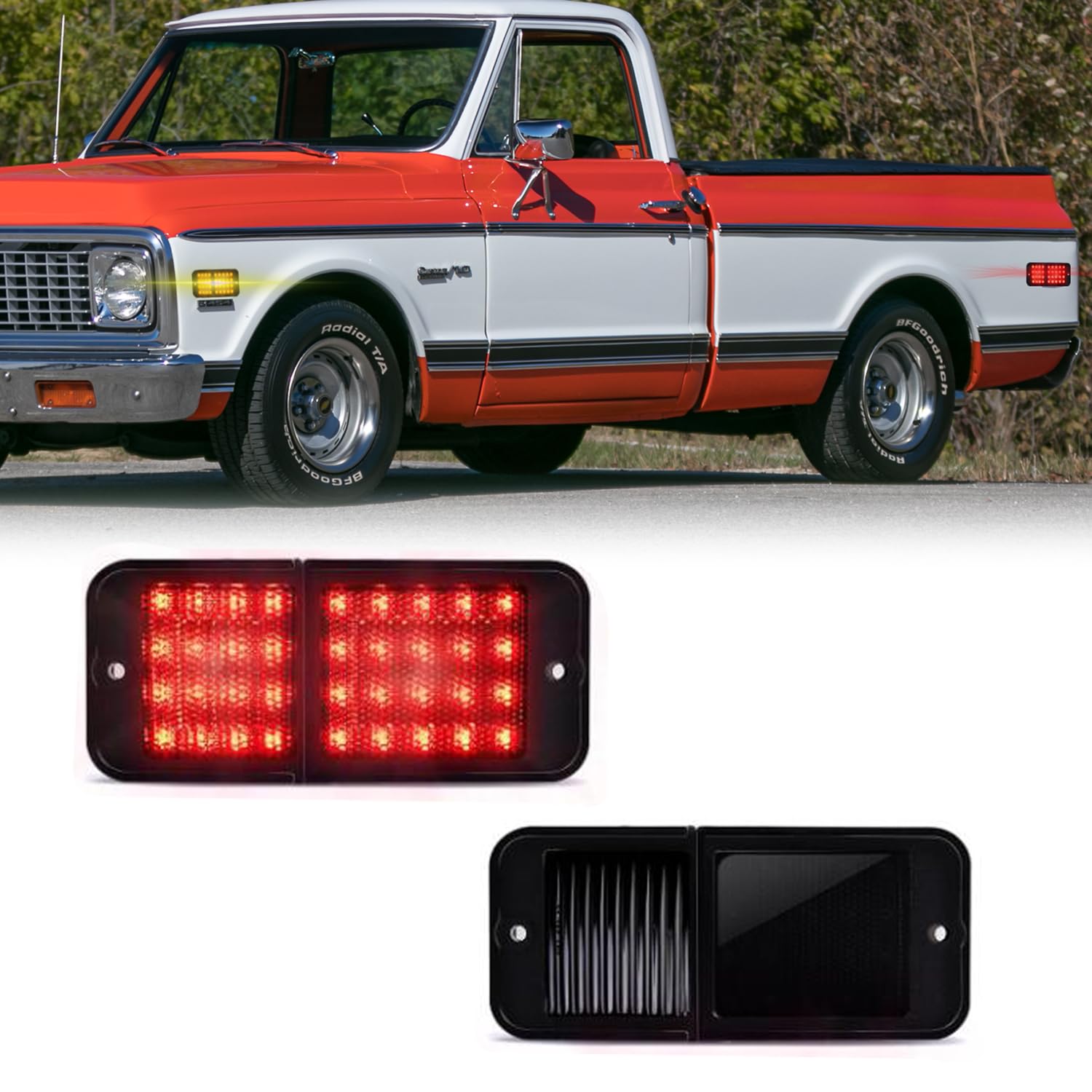 Amazon.com: Gsdmsye Rear LED Bumper Side Marker,Turn Signal Lights