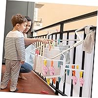 Vista 8 de STOBAZA Perchero giratorio de material de polipropileno resistente, 15 perchas que ahorra espacio para dormitorios