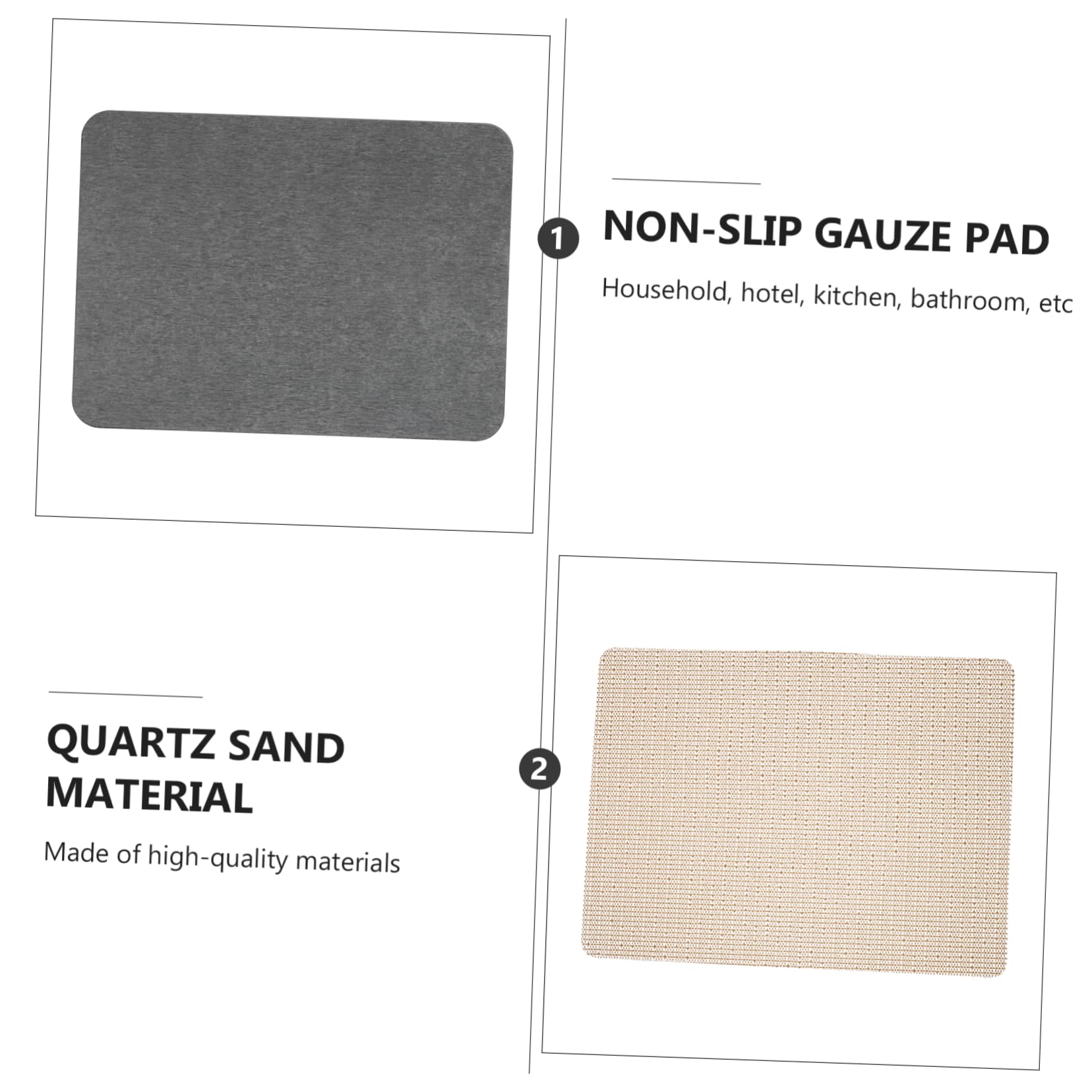 WOONEKY Tappeto per Bagno e Cucina in Terra Diatomea 40x30 Cm ad Asciugatura Rapida Eccellente Assorbimento e Superficie Morbida e Confortevole