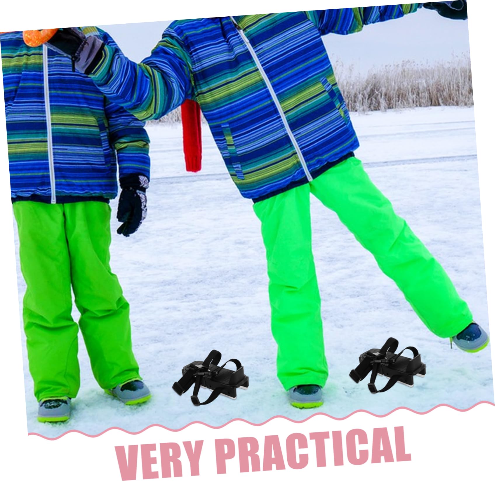 Verstellbare Kinder Schlittschuhe für Anfänger mit Riemen, 1 Paar, Schwarz