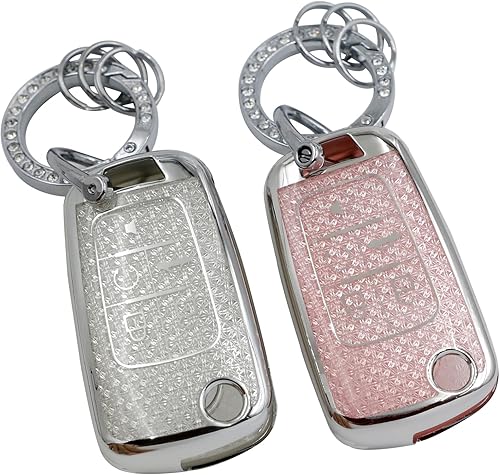 Miniatura 1 de Funda compatible con Buick Encore Chevy Chevrolet Camaro Equinox Impala Sonic Terrain 4 botones, gris, blanco