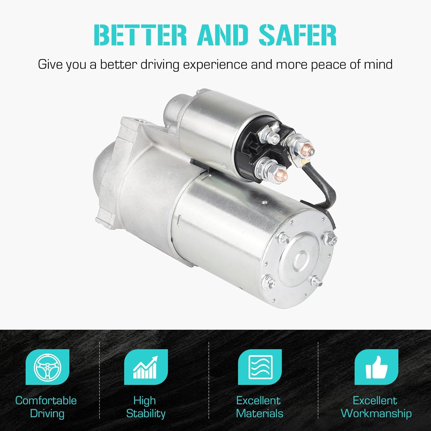 New Starter for Cadillac Escalade ESV EXT 6.0L 6.2L 06-08, for Chevy Avalanche 6.0L 07-08, for Silverado 1500 2500 HD Suburban Trailblazer GMC Savana Vans Sierra 1500 2500 HD Yukon XL 6.0L 06-08