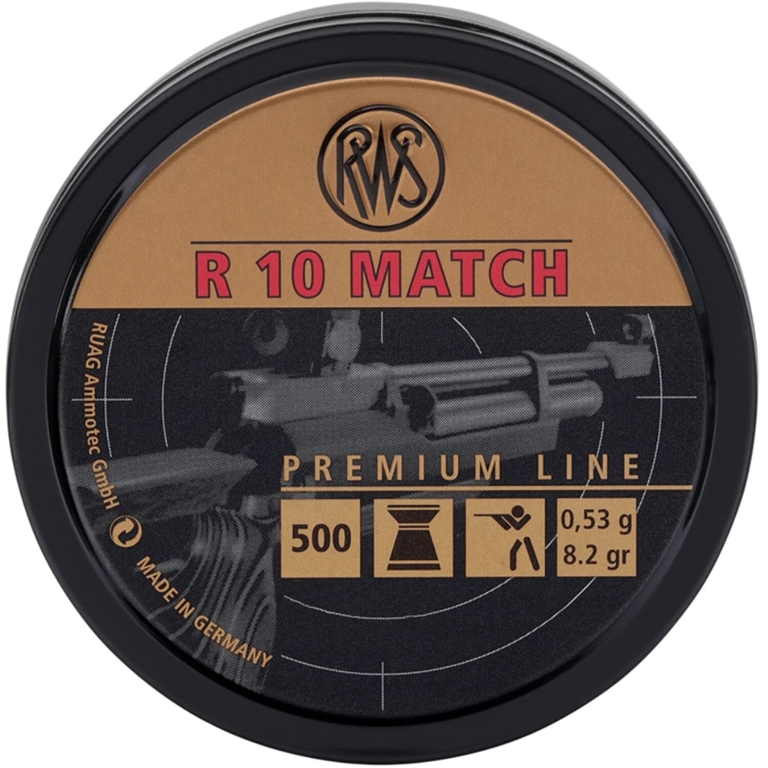 RWS R 10 Match Rifle 4.48mm 0,53g/8.2gr (500pz)