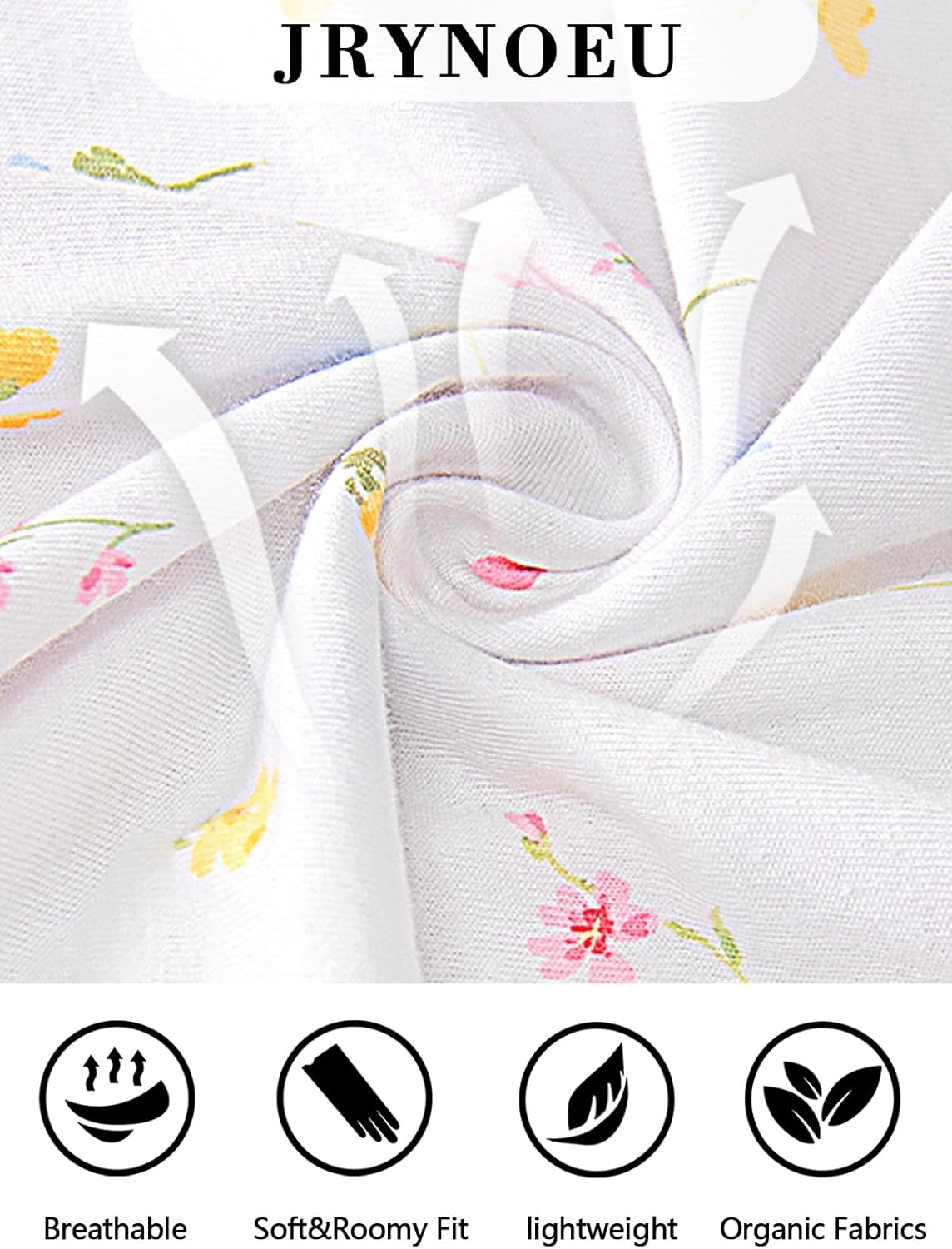 Long Cotton Nightgowns for Women Long Sleeve Night Gowns Women's Sleepwear Full Length Nightdress Soft Loungewear - Image 6