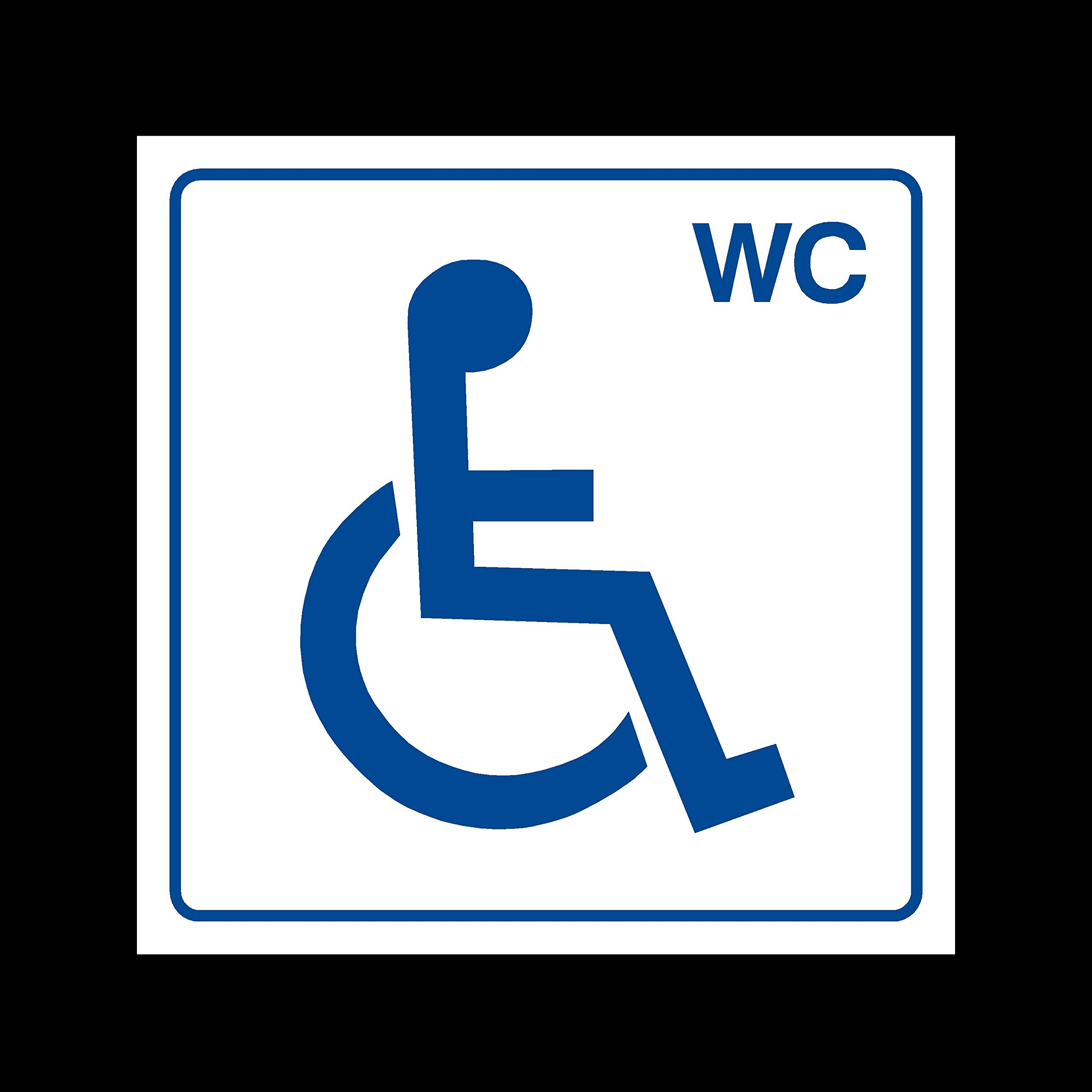 Disabled - Wheelchair Access Toilet Sticker/Self Adhesive Sign - Women/Ladies/Disabled/Child Changing