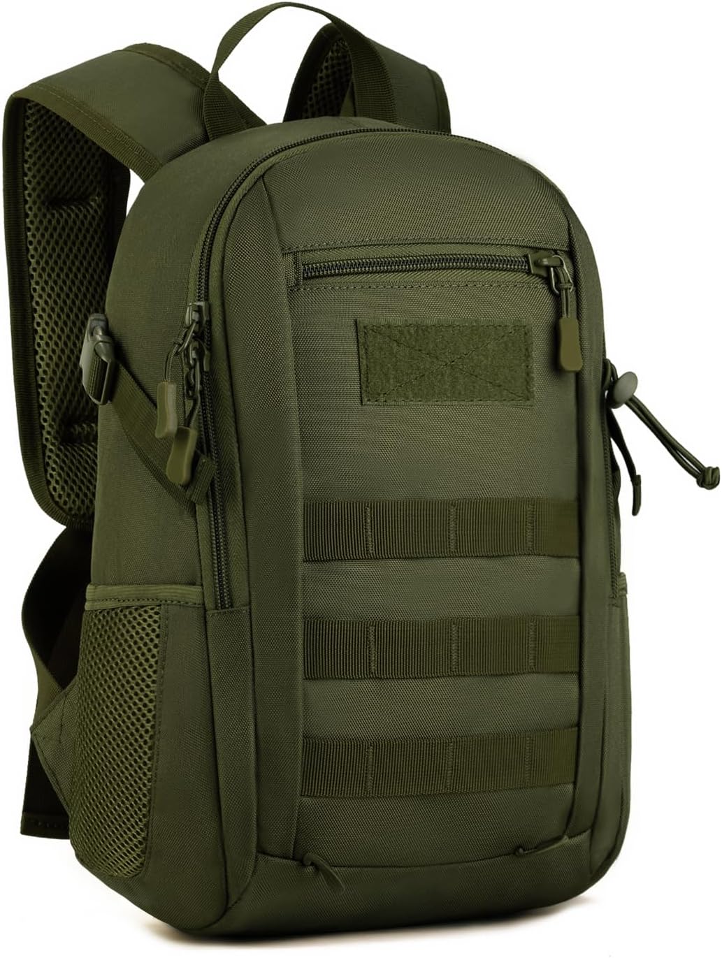 HUNTVP 10L Tactical Backpack Small Backpack Mini Daypack Military MOLLE Rucksack Gear Tactical Assault Pack Bag for Hunting Camping Trekking (10L-Army Green)