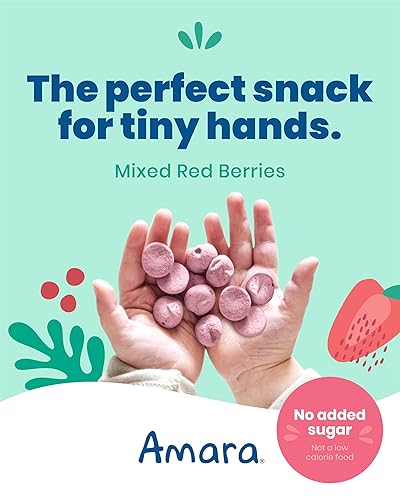 Miniatura 3 de Amara Smoothie Melts - Mezcla de bayas rojas bocadillos para bebés hechos con frutas y verduras aperitivos saludables para niños pequeños yogur