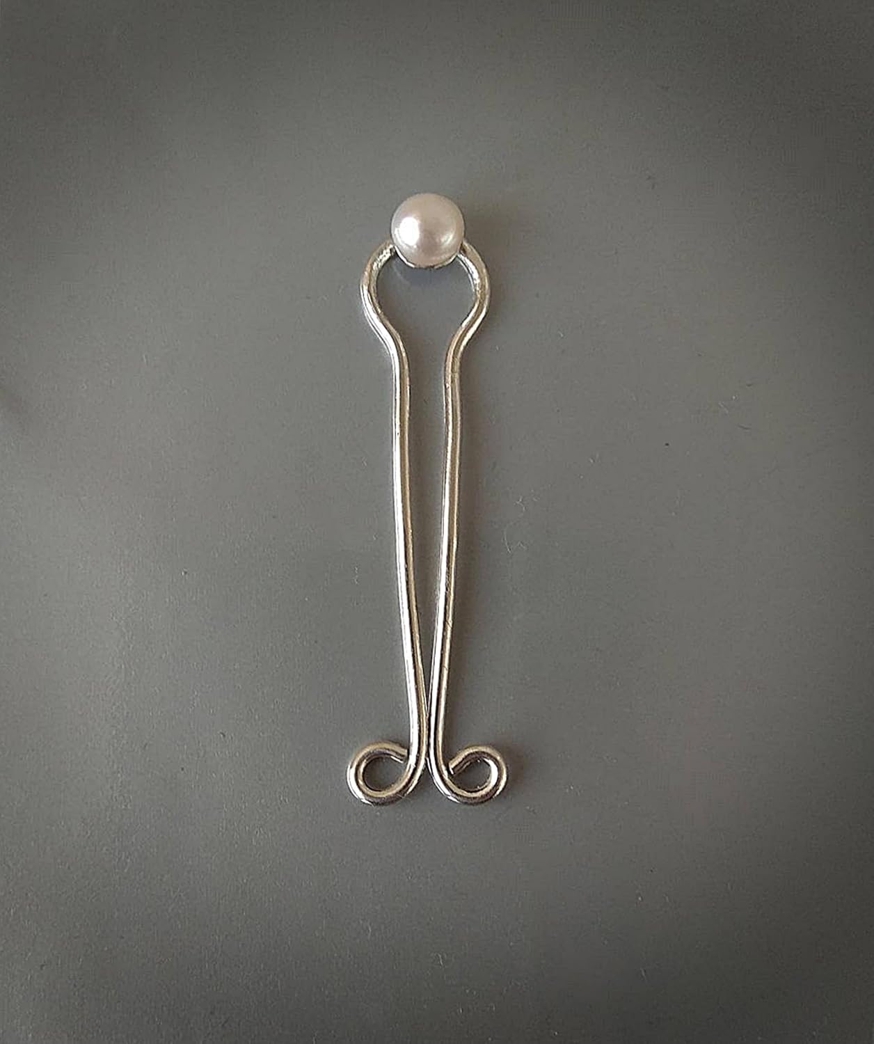 Sterling Silver Fake Christina Piercing with Natural Pearl