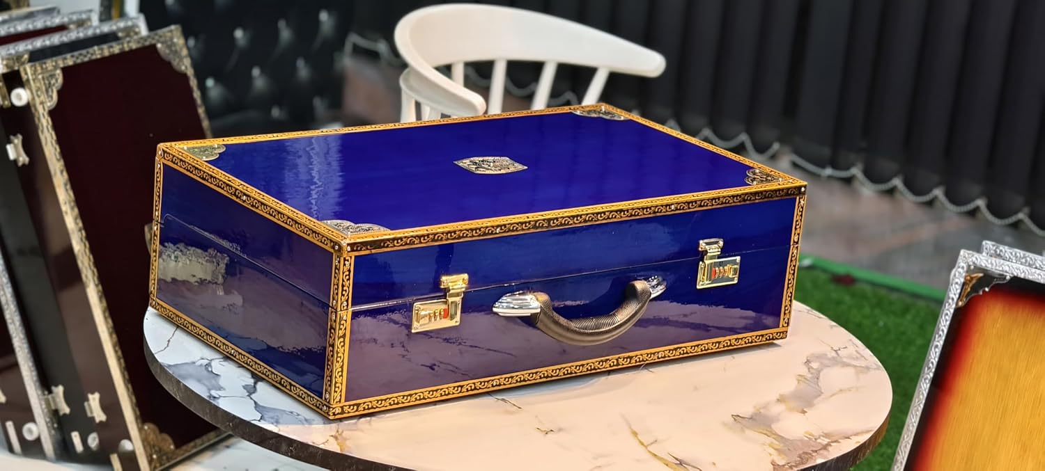 NamasteHimalayas Limited Blue Edition 3- Reed 13-Scale Changer Professional Harmonium – Premium Design 3.75 octave, Best for Kirtan, Meditation, Sound Healing Therapy