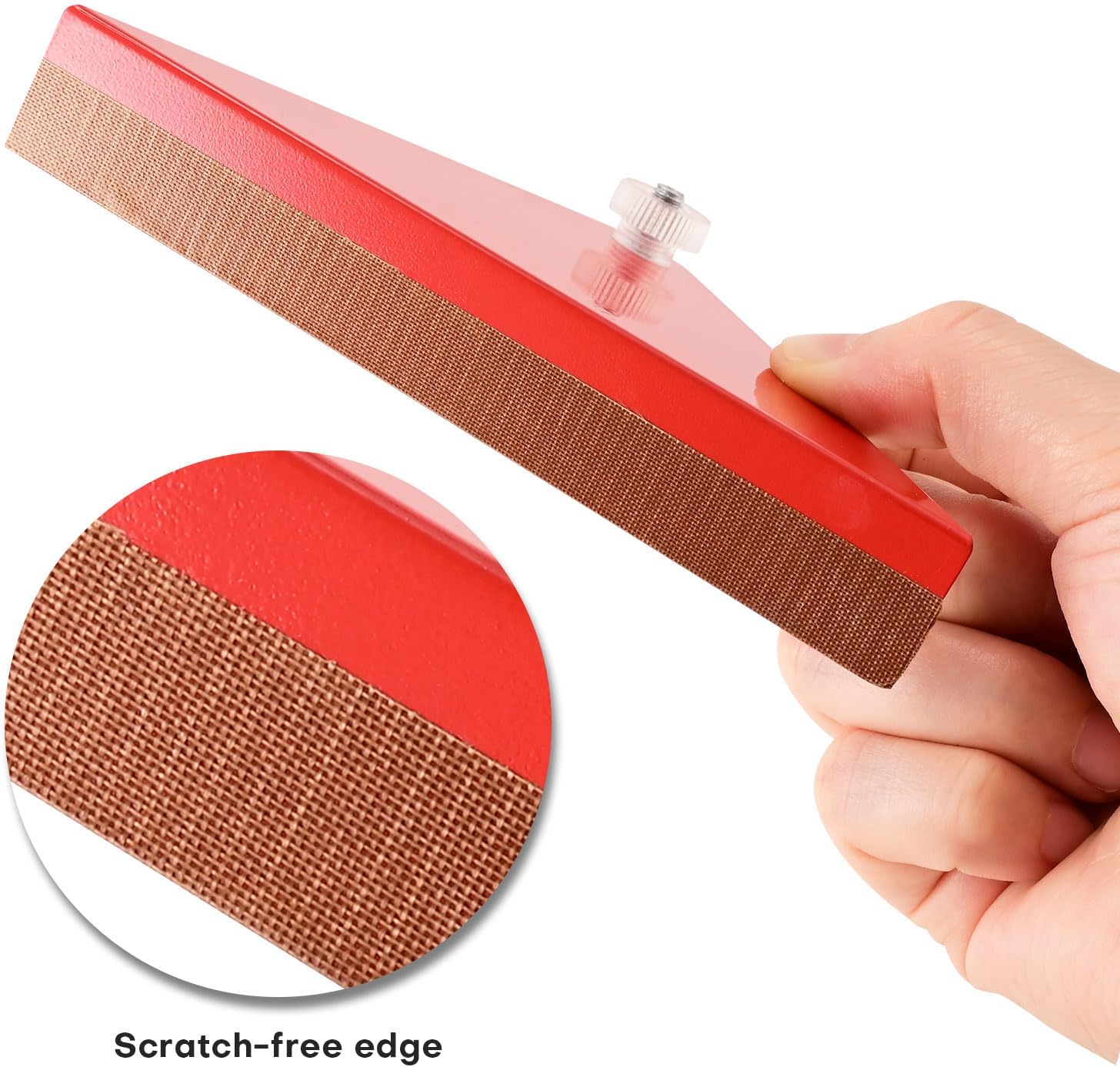 NEWISHTOOL Car Vinyl Wrap Top Film Loading Tool Speed Loader - 3 Sizes per Pack | Stainless Steel Made, Red Smooth Coating, PTFE Scratch Free Edge, Suction Cup Fixed, Car Roof Gaps Vinyl Loads Wrap Tool