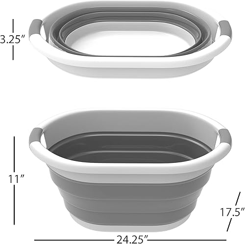 Miniatura 2 de Lavish Home - Cesta plegable para ropa sucia que ahorra espacio, organizador multiusos, contenedor de almacenamiento con asas de agarre cómodas