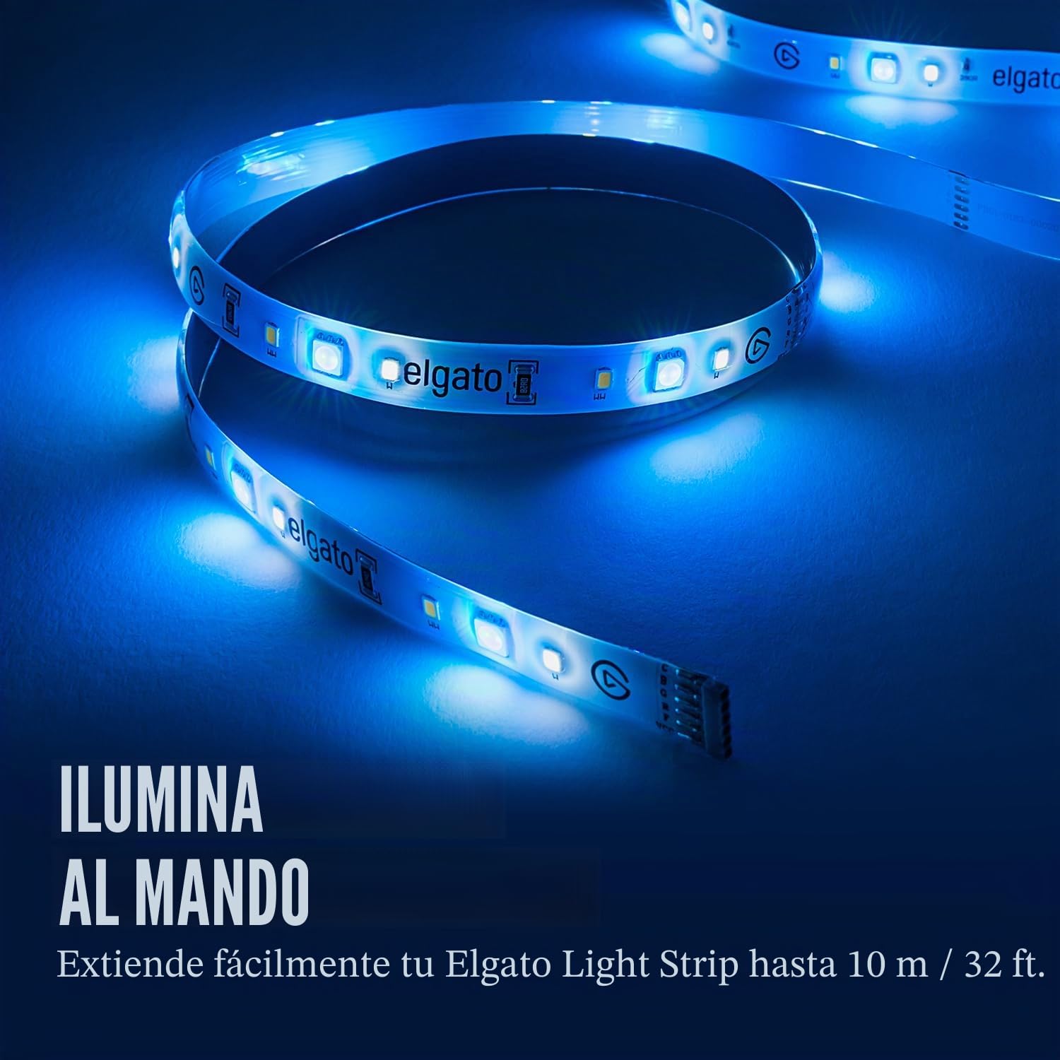 Elgato Light Strip Extension - luces LED RGBWW sin parpadeo, 2000 lúmenes, 16 millones de colores, blanco cálido/frío, control con app, iOS, Android, PC, Mac, integración con Stream Deck
