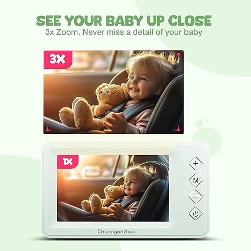 Miniatura 5 de Baby Car Camera with Advanced Night Vision, AHD 1080P 5inch IPS Full View Car Baby Monitor, Carseat Camera for Kids Infants Rear Facing Mirror, USB