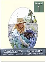 Vista 373 de CountryArtHouse Marco ovalado verde cazador de 5 x 7 pulgadas, sin ácidos, con núcleo blanco, corte biselado para fotos de 4 x 6, se adapta a marcos