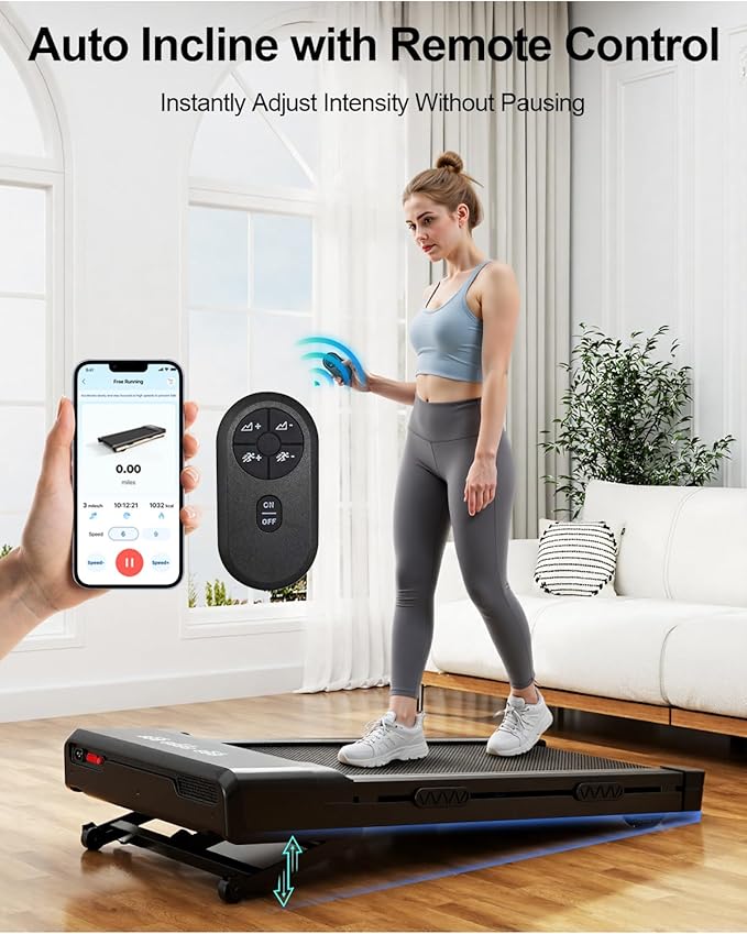 Caminadora Eléctrica Plegable con Inclinación Automática 9% y Ruedas Color Negro miniatura 4