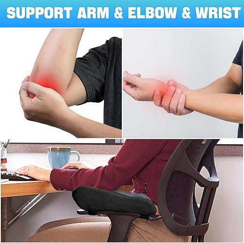 Miniatura 5 de Fundas de reposabrazos para silla de oficina, reposabrazos ergonómicos para escritorio y silla, fundas para reposabrazos de silla de oficina,
