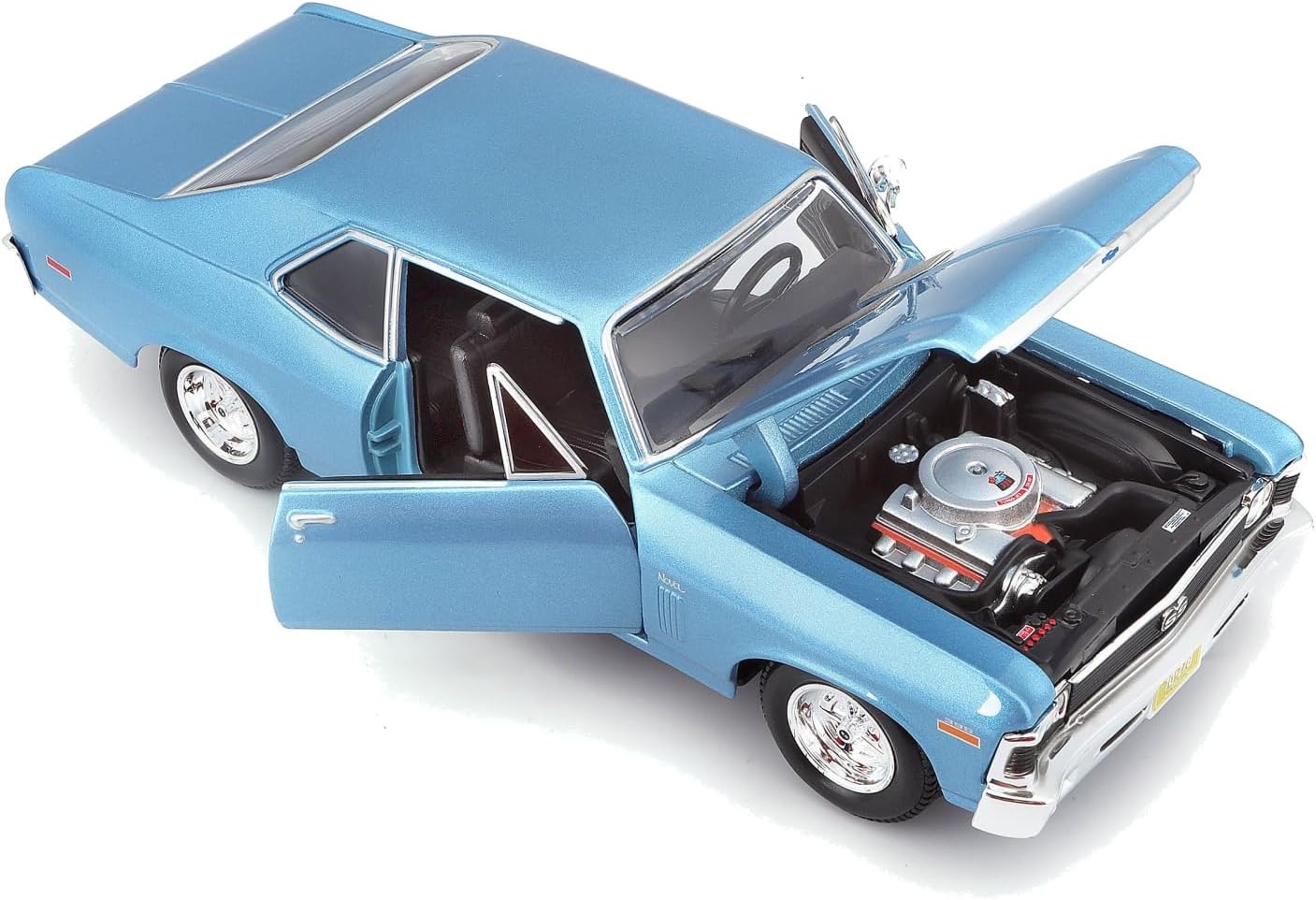 Maisto 1970 Chevrolet Nova SS Coupe Hard Top, Blue 31262-1/24 Scale Diecast Model Toy Car