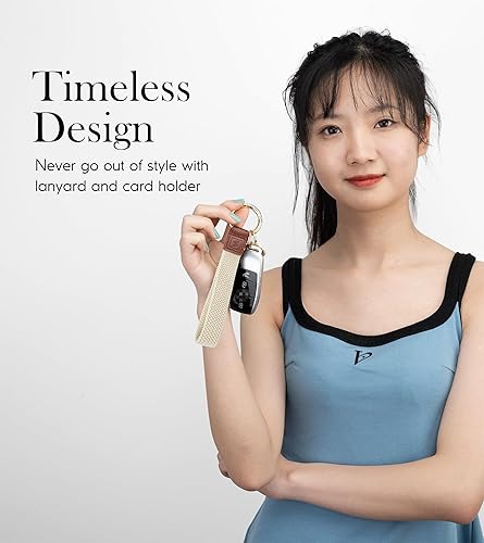 Miniatura 3 de SENLLY Cordón de pulsera, soporte elástico para llavero, diseño elástico original anticaída, R001a Beige