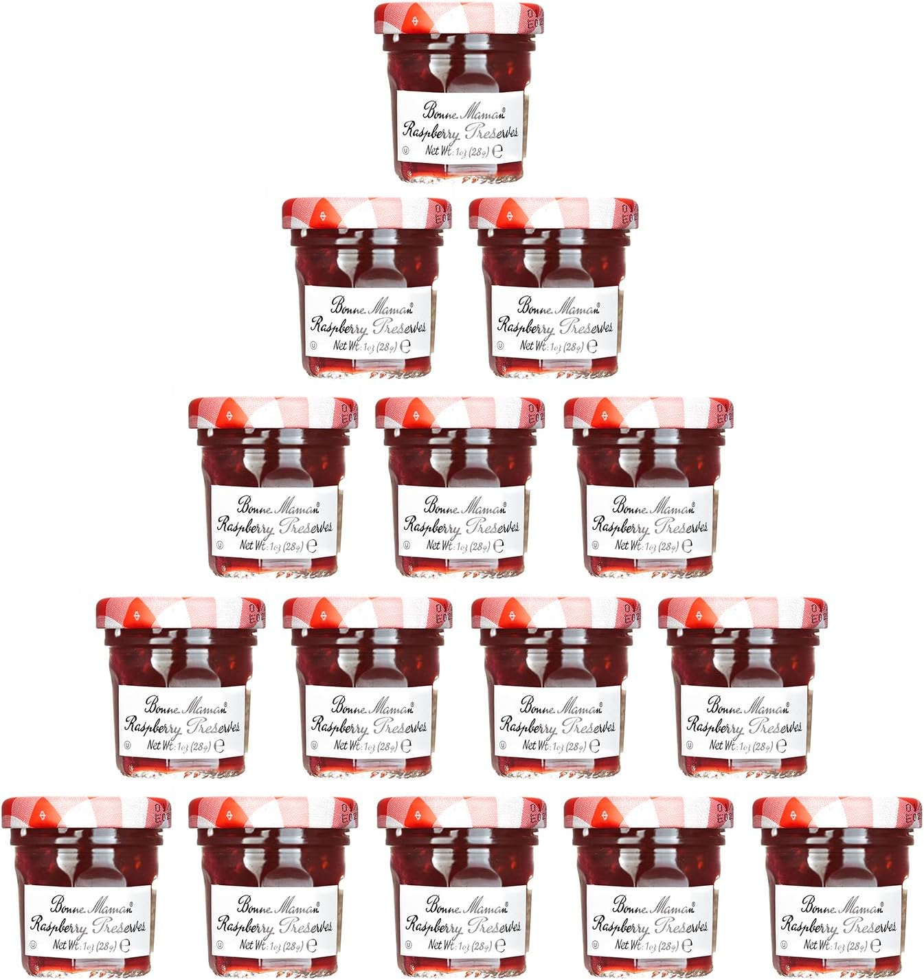 Raspberry Mix Preserve 70% Mini Jars - 1 oz x 15 pcs Kosher