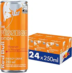 Pack de 24 Latas Red Bull Energético, Morango & Pêssego, 250ml