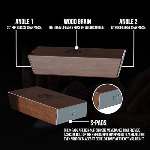 Miniatura 6 de Kit de afilador de cuchillos rodantes, herramienta de afilado de diamante para acero de cualquier dureza, piedra afiladora de cuchillos con soporte