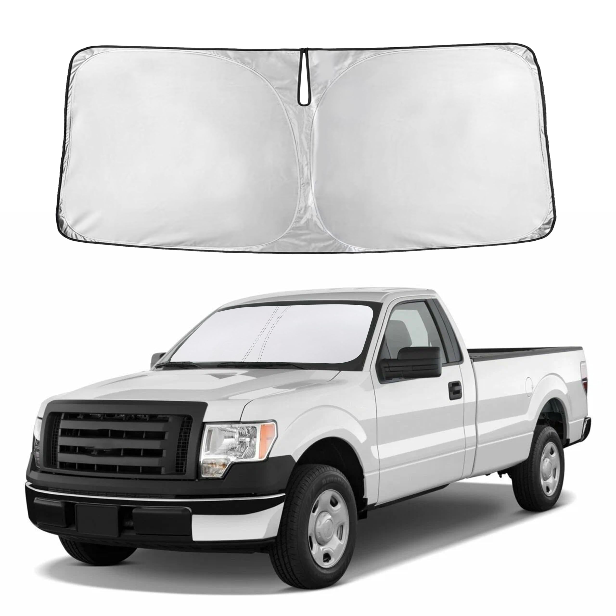 Autovir Windshields Sun Shade Fit for 2009-2012 2013 2014 Ford F150