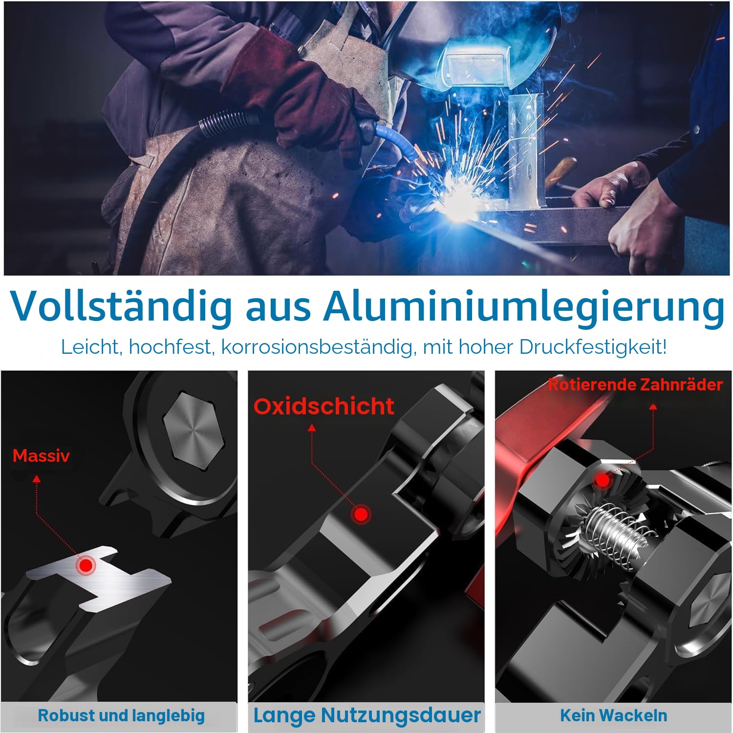 UNSTINCER Metall Action Kamera Halterung für 7~35 mm Rohr, 270° Verstellbar Cam Mount für GoPro Insta360 X5 X4 DJI Osmo AKASO Zubehör, Befestigung am Fahrrad Motorrad MTB E-Scooter Lenker Spiegel