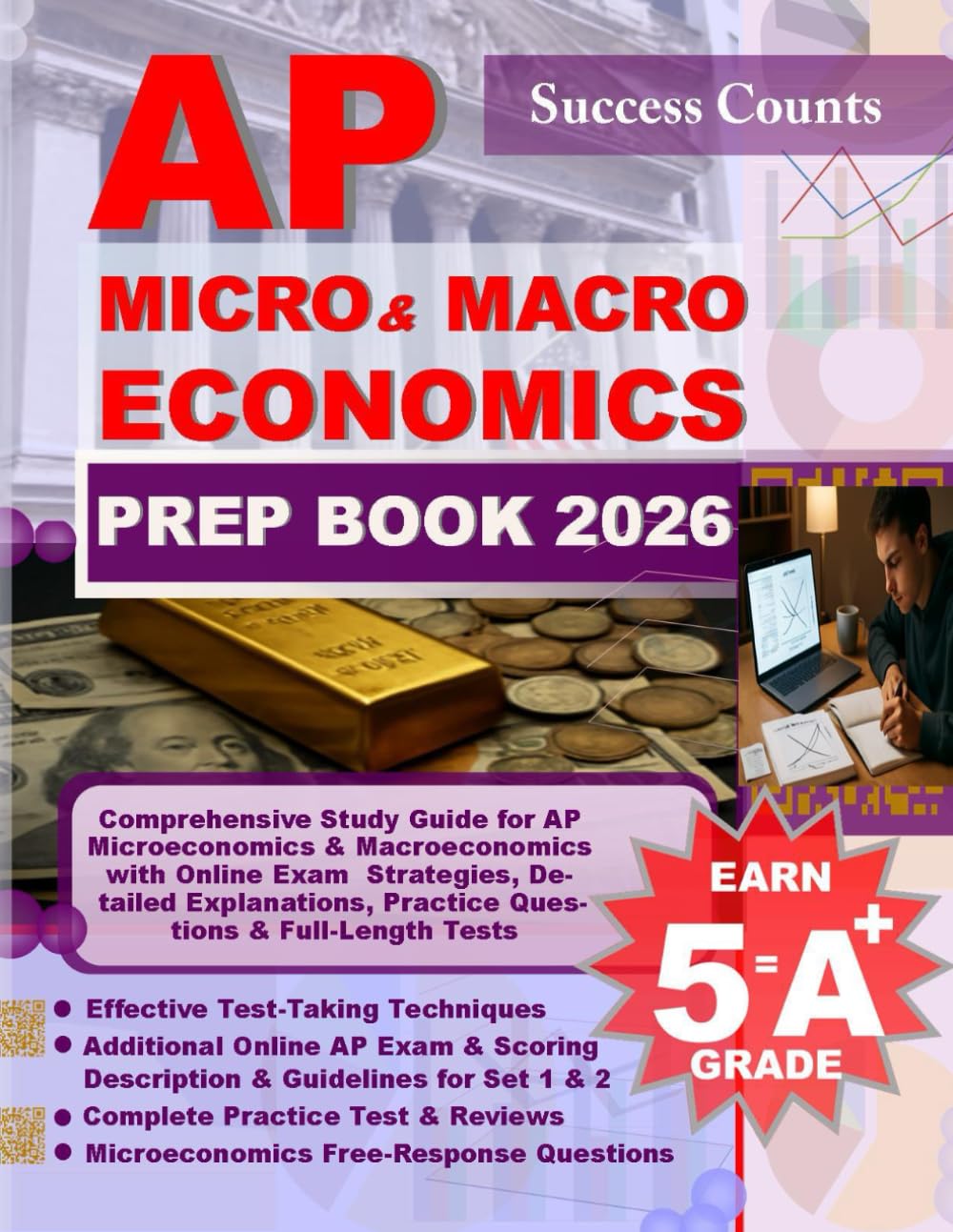 AP MICRO & MACRO ECONOMICS PREP BOOK 2026: Comprehensive Study Guide for AP Microeconomics & Macroeconomics with Online Exam Strategies, Detailed Explanations, Practice Questions & Full-Length Tests