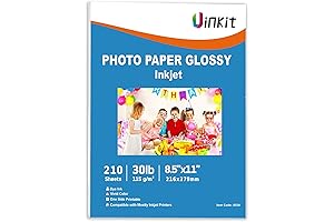 Uinkit Glossy Photo Paper, Single Side Thin Smooth Chip Bag DIY Party Printable