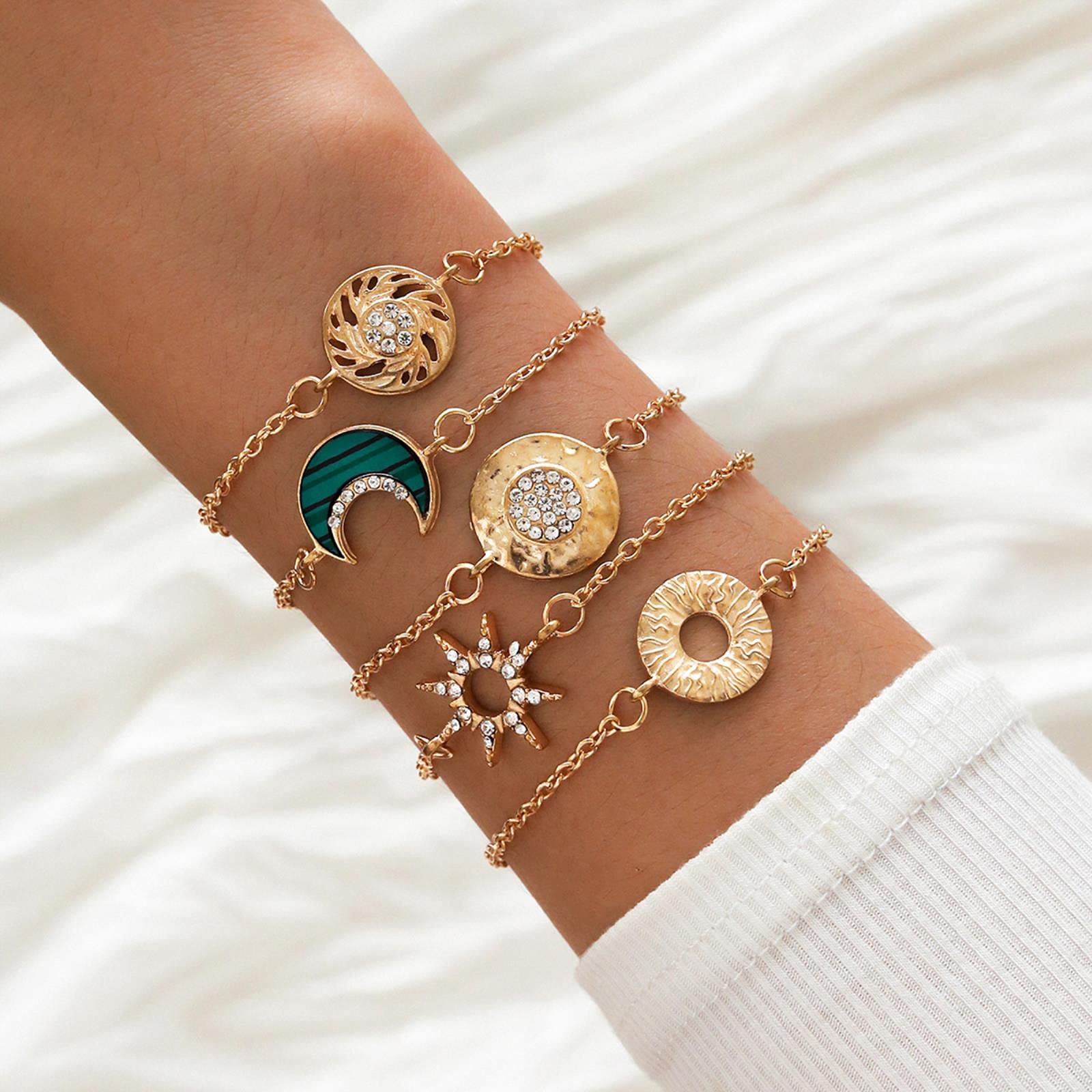 Bracelet bohème en cristaux le cadeau vintage idéal pour femme