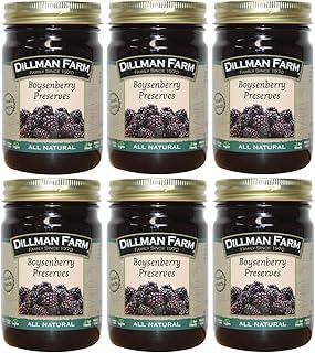 All Natural Boysenberry Preserves, Gluten-Free, Non-GMO, Vegan, Kosher, Preservative Free, Corn Syrup Free - Made in USA, 16oz (Pack of 6)