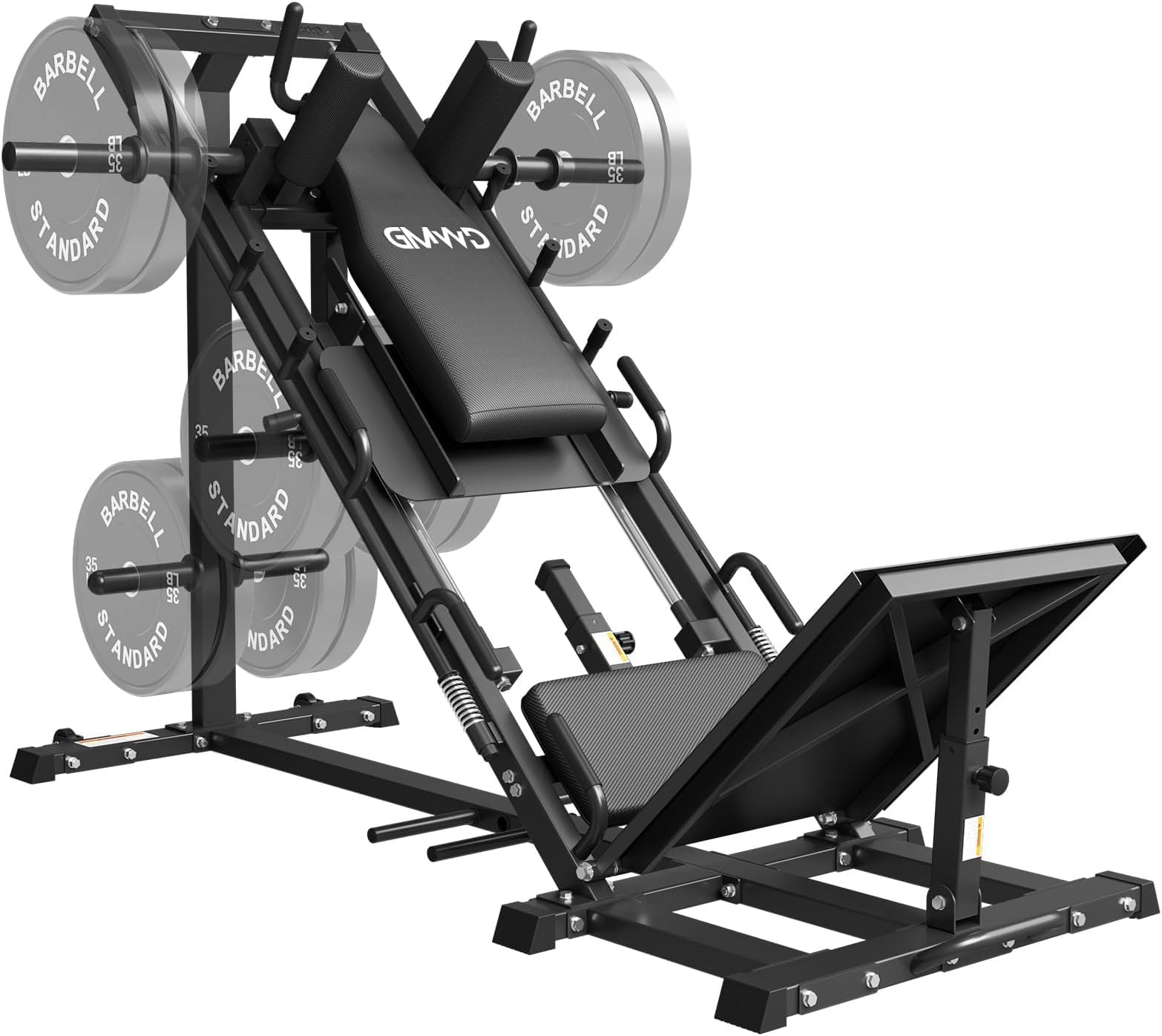 GMWD Leg Press Hack Squat Machine Combo, Leg Exercise Machine with Linear Bearing, 45-Degree Lower Body Special with Weight Storage for Quads, Hamstring, Glutes, Calves, Home Gym Leg Day Equipment