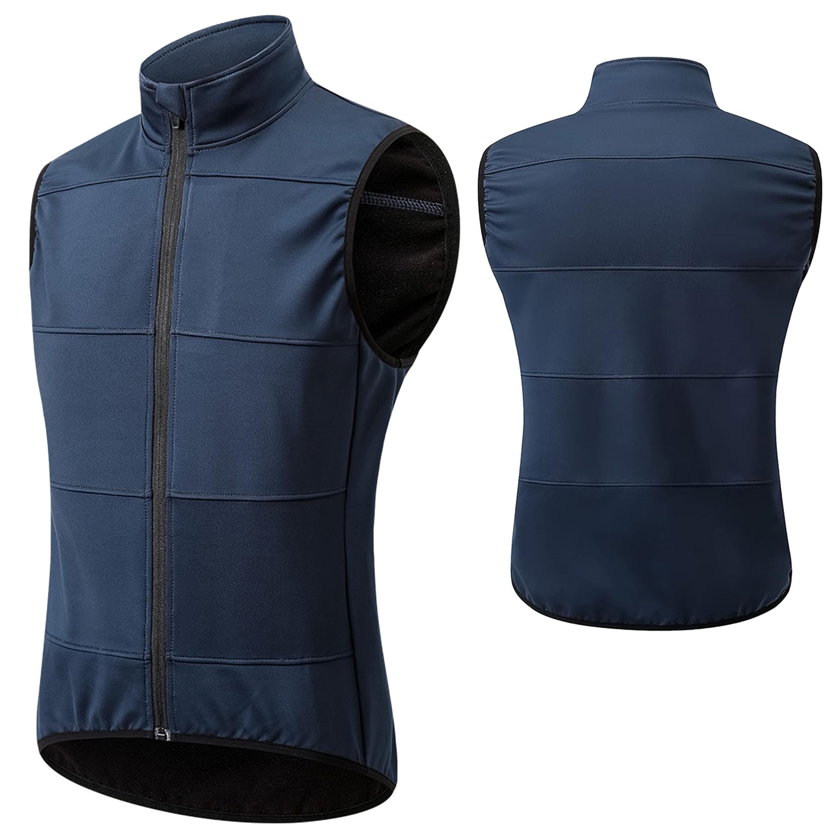 Chaleco de ciclismo polar para hombre, chaquetas sin mangas para bicicleta, chaleco térmico para otoño e invierno, camisetas de ciclismo a prueba de viento, ropa
