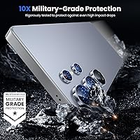 Vista 87 de WSKEN for Samsung Galaxy S24 Ultra Camera Lens Protector, Ultra Thin Scratch Resistant 9H Tempered Glass with Aluminum Metal Circle Camera Screen