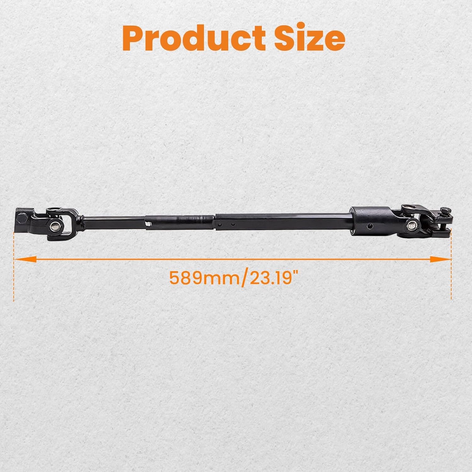 Power Steering Shaft .05 1 Piece Lower for Jeep for Cherokee 1988-1994 for Comanche 1986-1992 Black Single Part-Kit or Single Part - 18016 AM8288 AM8686 JCXJ84 4713943