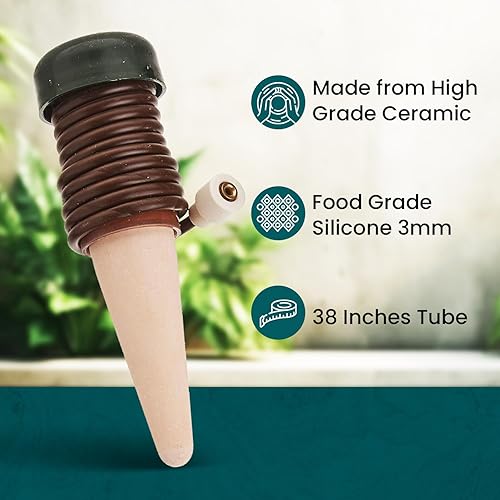 Miniatura 4 de Blumat Estacas clásicas para riego de plantas, inserto de maceta de riego automático para macetas, riego automático de plantas y accesorios para