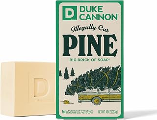 Duke Cannon Big Brick of Soap for Men - Illegally Cut Pine Holiday Scent, 10 oz Extra Large Bar