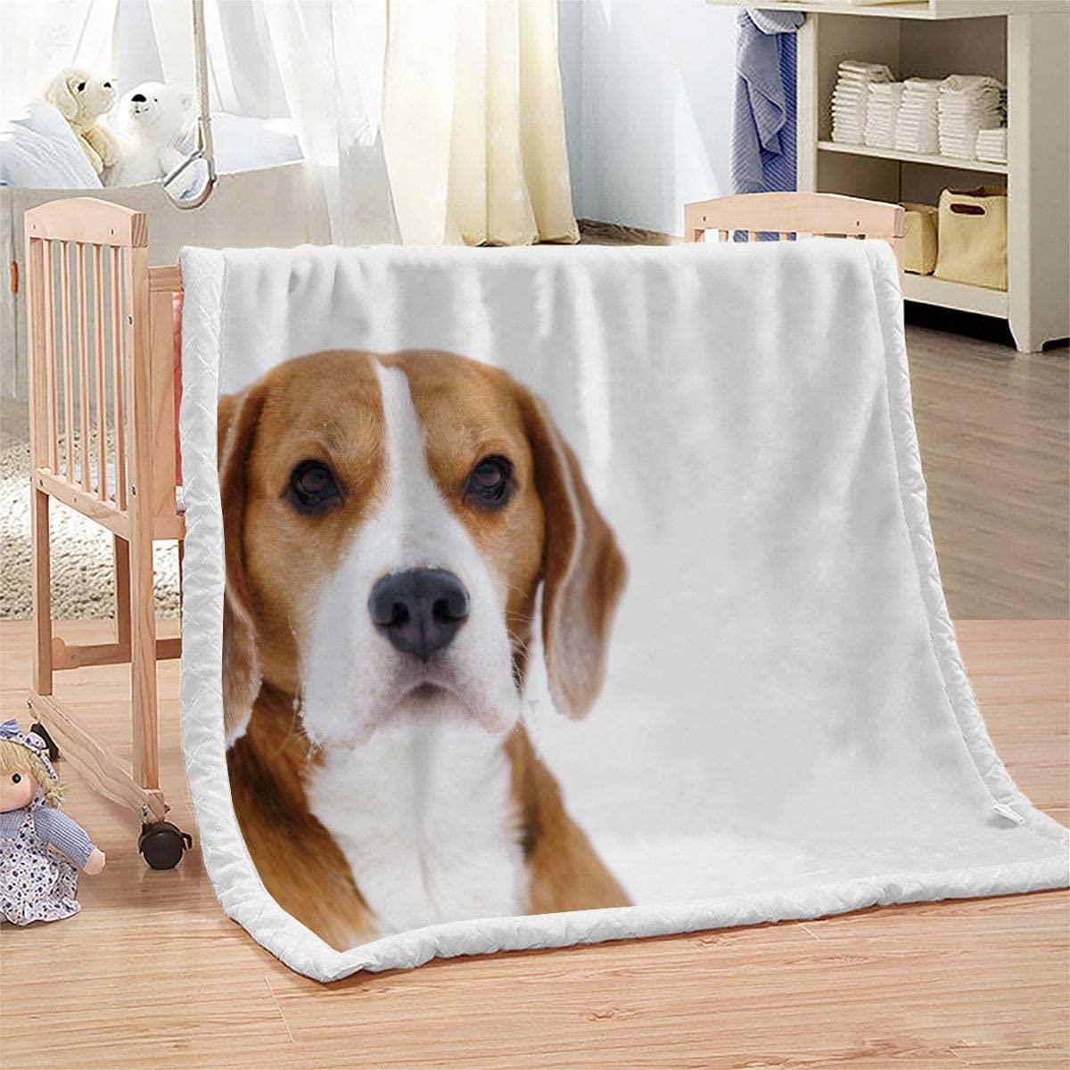 Plaid Couverture Polaire Chien 3D Chien De Compagnie Douce Chaude Microfibre ete Hiver Couverture en Flanelle 150x200 pour Jeté de Canapé, Dessus de lit pour Enfant Fille Garcon