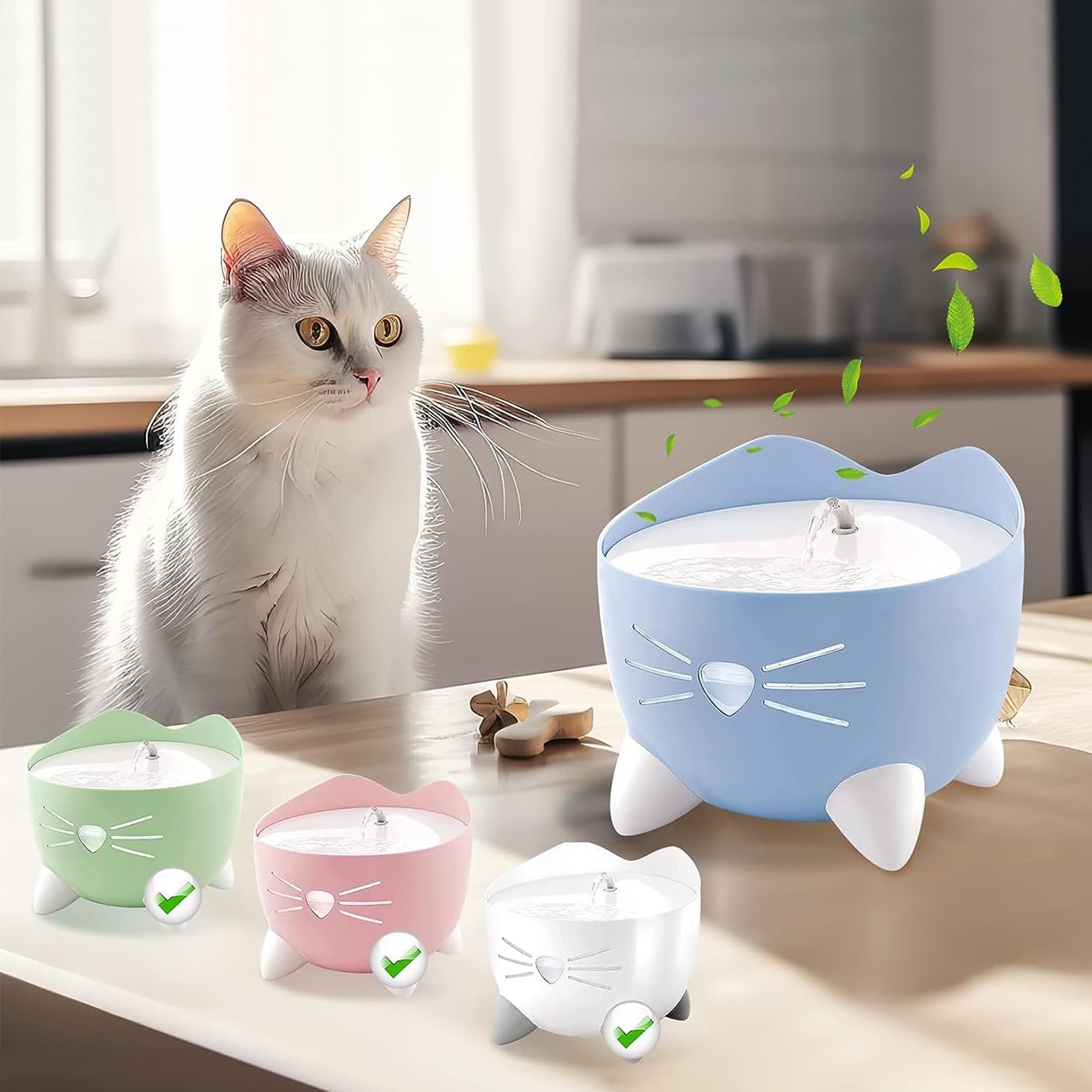 16 Stück Ersatzfilter Für Katzen-Wasserbrunnen - Dreifach-Filtersystem, Passend Für 2,5 L Brunnen