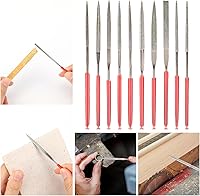 Vista 4 de KALIONE Juego de 10 limas de aguja de diamante, archivos de modelo, mini archivo de metal, juego de limas de metal, herramientas manuales