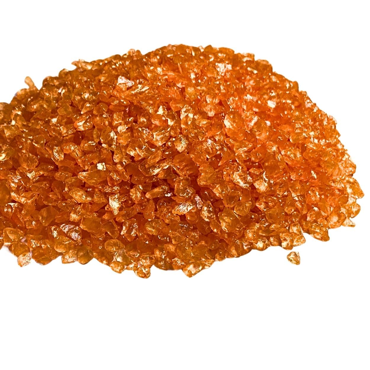 SNOOGG Orange Crushed Glass Stone Gems 2-5mm - High Luster Metallic Finish, 200g for Resin Art Supplies, DIY Crafting, Aquarium Gravel, Decorative Fill-image-25