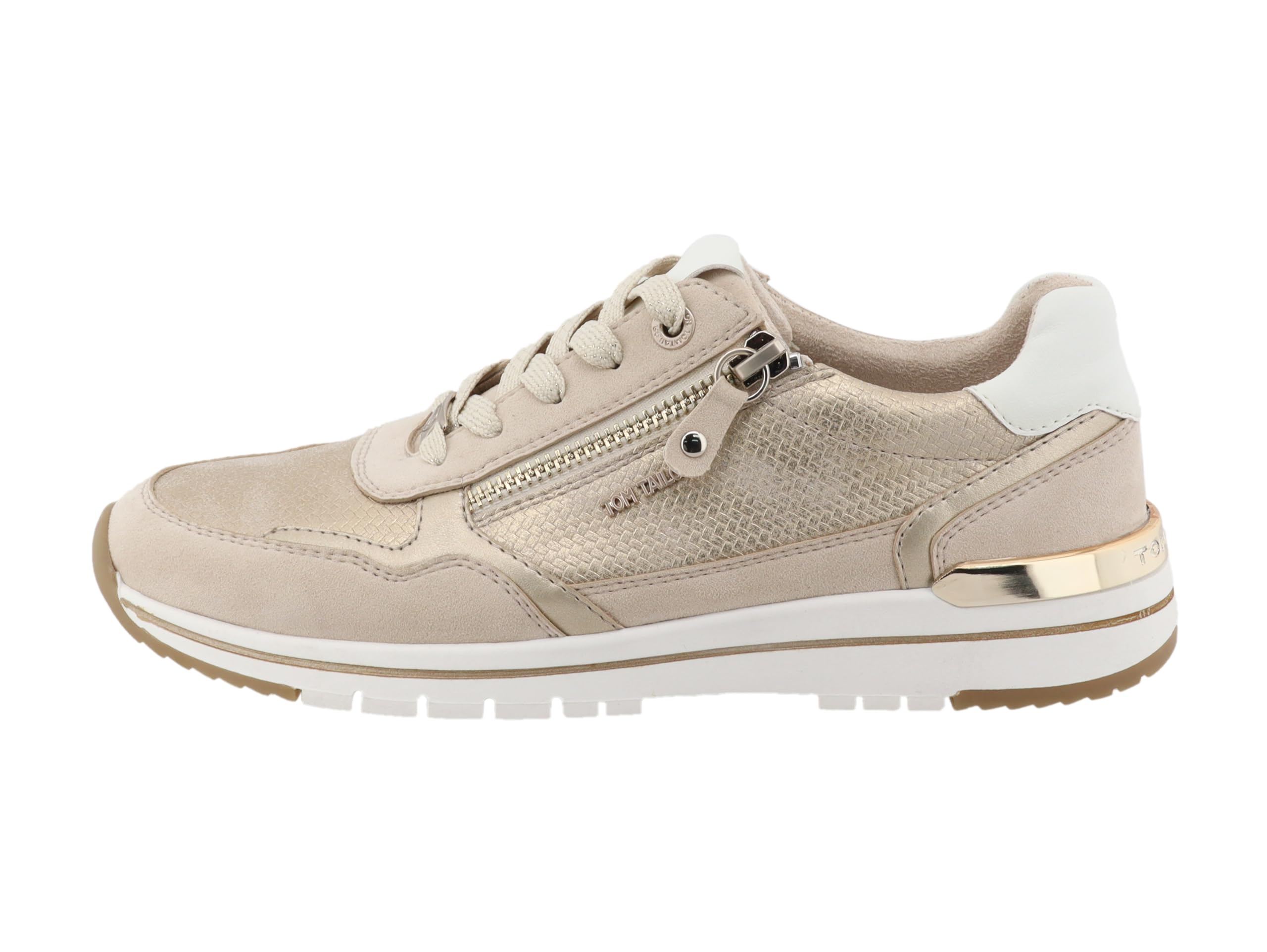 TOM TAILOR Women's 9590110003 Trainers, Cream-Gold, 37 EU, Cream Gold, 5 UK